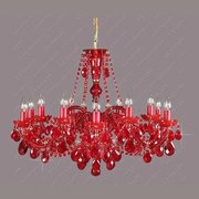 Lustra 12 brate cristal Bohemia L11 120/12/1 all ruby