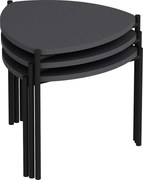 Set de măsuțe Lenny Anthracite, 3 bucăți