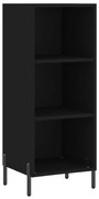 vidaXL Servantă, negru, 34,5x32,5x90 cm, lemn compozit