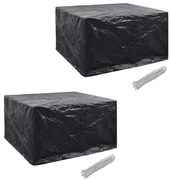 vidaXL Huse mobilier grădină 2 buc. set poliratan 8 ocheți 172x113 cm