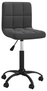 vidaXL Scaun de bucătărie pivotant, negru, catifea
