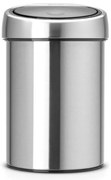 Cos de gunoi Brabantia Touch Bin 647211, 3 L, Deschidere lina si silentioasa, Montare pe perete, Inox/Mat
