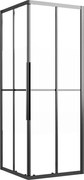 vidaXL Cabină de duș, negru, 80x80x180 cm, ESG semi-mată