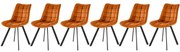 Set 6 scaune K332 velvet cinnamon