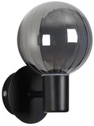 Aplica baie Protectie IP44 metal negru, sticla fumurie Luminsphere