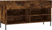 vidaXL Bancă de pantofi, stejar fumuriu, 102x35x55 cm, lemn prelucrat