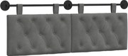 vidaXL Cap de pat suspendat Gri închis 130 x 55 x 7 cm Catifea