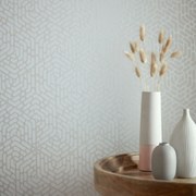 Tapet Willow, Pearl Cream Luxury Geometric, 1838 Wallcoverings, 5.3mp / rola