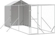 vidaXL Padoc de exterior cu acoperiș argintiu 2x6x2,5m oțel galvanizat
