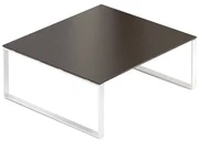 Masa de intalnire Creator 180 x 160 cm, baza alba, wenge