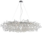 Lustra suspendata design magnific RICICLE crom, 70x150cm