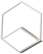Aplica LED de perete/tavan KUBICK 18+30W alba