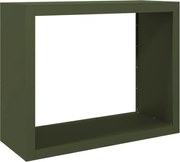 vidaXL Rastel pentru lemne de foc, verde, 100x40x80 cm, oțel