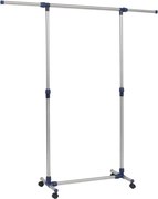 vidaXL Cuier haine reglabil, argintiu, 165x44x150 cm, oțel inoxidabil