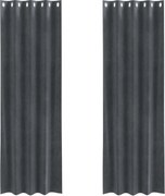 vidaXL Perdele opace 2 pcs Gri deschis 140 x 225 cm Catifea