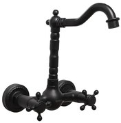 Baterie bucatarie lebada  prindere perete negru antichizat TRENDY S