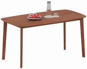 HOMCOM Masa de Lemn în Stil Rustic, Suprafață Lăcuită, Molid, 150 x 80 cm, Maro | Aosom Romania