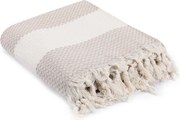 Cuvertură bej din bumbac pentru pat dublu 230x200 cm Seritli – Mijolnir