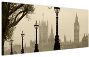 Tablou - Londra în ceață, Anglia (120x50 cm)