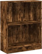 vidaXL Bibliotecă, stejar fumuriu, 60x24x76 cm, lemn prelucrat