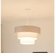Lustră pe cablu Brilagi ALASKA LUNETA 1xE27/15W/230V d. 45 cm gri/crem
