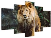 Tablou cu leu în natură (150x105 cm)