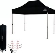 Cort tip foarfecă 2×3 m din aluminiu fără pereți | Montare rapidă și cadru ușor, rezistent - fara 3 pereti - Negru