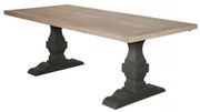 Masa dining, natur, din lemn masiv de pin, cu extensie, L180 cm, Jeanne