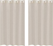 vidaXL Cortină din Voile 2 pcs Nisipiu 175 x 140 cm Poliester