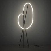 Lampadar, Lampa de Podea LED, Negru, Crochet