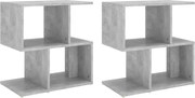 vidaXL Noptiere, 2 buc., gri beton, 50x30x51,5 cm, PAL