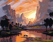 Pictura pe numere cu un cadru "Vale" 50x40 cm