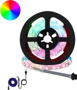 vidaXL Bandă LED 2 pcs Negru și transparent 1000 mm Cupru și Plastic