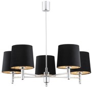 Candelabru modern design elegant BOLZANO 5L negru