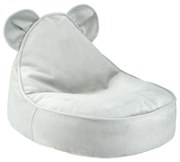 Fotoliu puf pentru copii verde mentă cu tapițerie din catifea Bear – Wigiwama