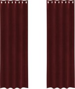 vidaXL Perdele opace 2 pcs Roșu Vin 140 x 225 cm Catifea
