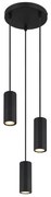 Lustra suspendata cu 3 Spoturi metal negru JAMES