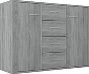 vidaXL Servantă, sonoma gri, 88x30x65 cm, lemn compozit
