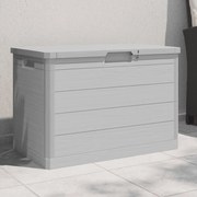 vidaXL Cutie de perne de exterior gri 77,5x44,5x53 cm polipropilenă