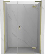 Mexen Mist-H L uși de duș batante dreapta 160 cm, transparent, aurii - 8A5L-160-001-50-00-P