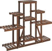 vidaXL Suport pentru flori, 110x25x96 cm, lemn masiv de brad