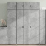 vidaXL Dulap de depozitare, gri beton, 70x42,5x225 cm, lemn prelucrat