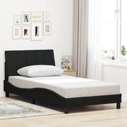 vidaXL Cadru de pat fără saltea, negru, 100x200 cm, textil