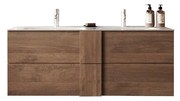Set dulap baza si lavoar suspendat maro LC Mobili Italia Jupiter 122x53x47 cm