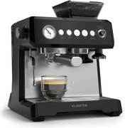 Klarstein Espressor GrandPresso, râșniță de precizie, duză de abur, portafiltru, indicator de presiune, 20 bar.