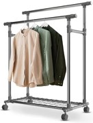 Juskys Suport metalic pentru haine cu roti