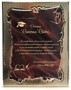 Placheta bordo auriu verticala 15x20 cm