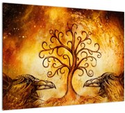 Tablou natural abstract cu copac (70x50 cm)