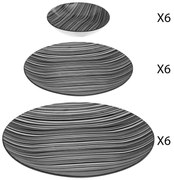 Un set de farfurii BOHEMIA ZEBRE, 18 bucăți