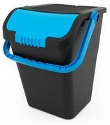 Coș de gunoi pentru deșeuri sortate Practic, 35 l,capac albastru